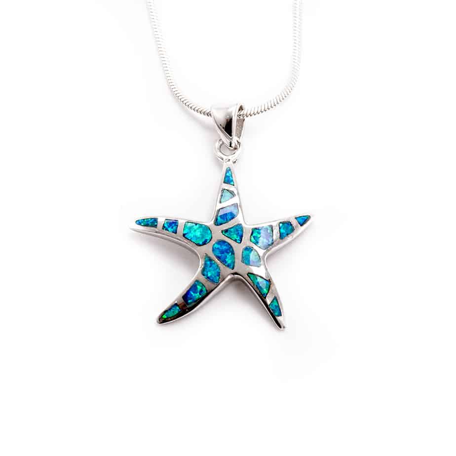 Opal Dancing Starfish Pendant
