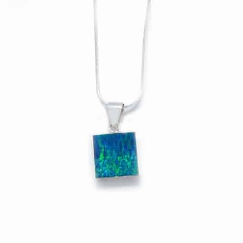 Opal Square Necklace