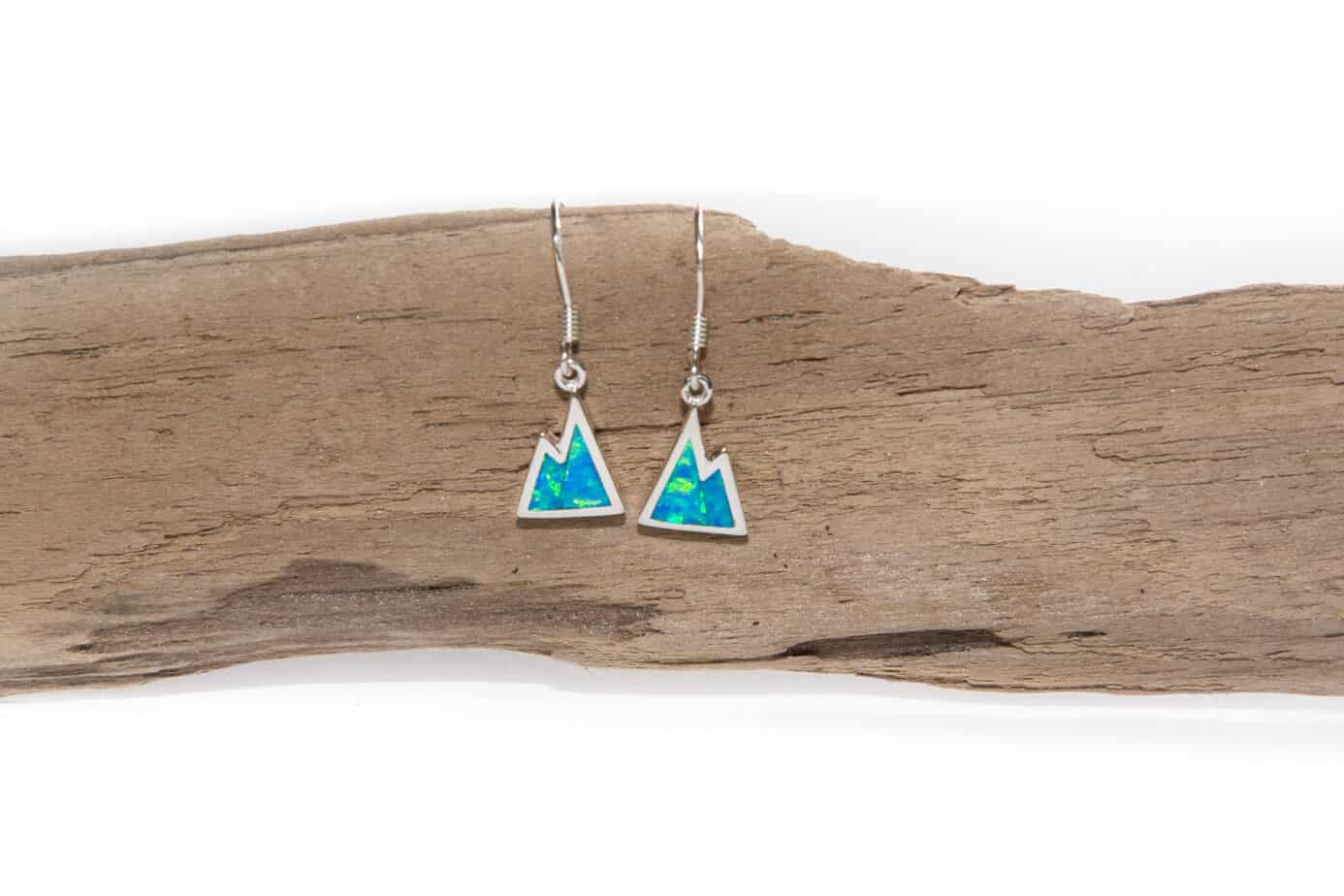 Iridescent Opal Mountain Earrings