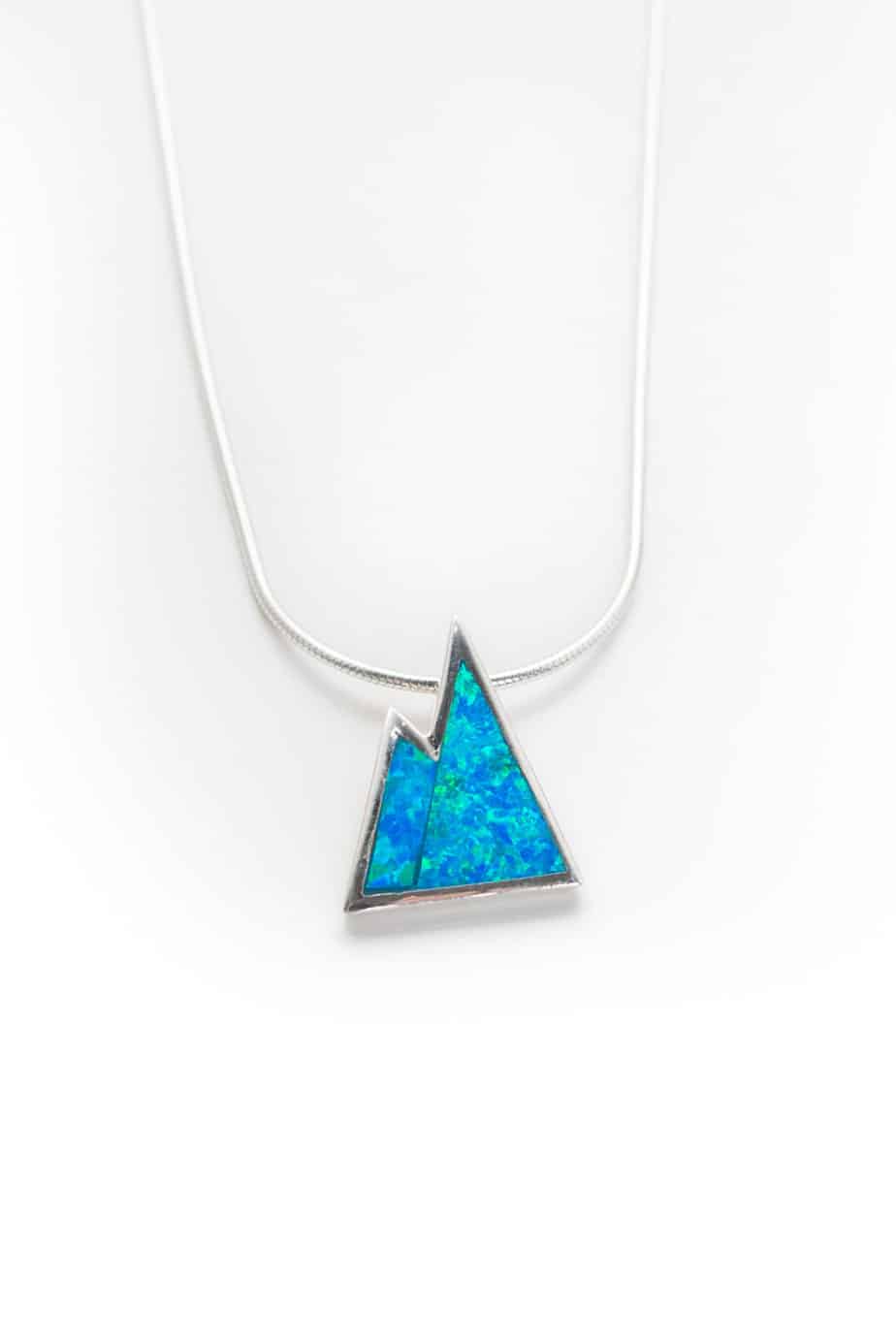 Iridescent Opal Mountain Pendant